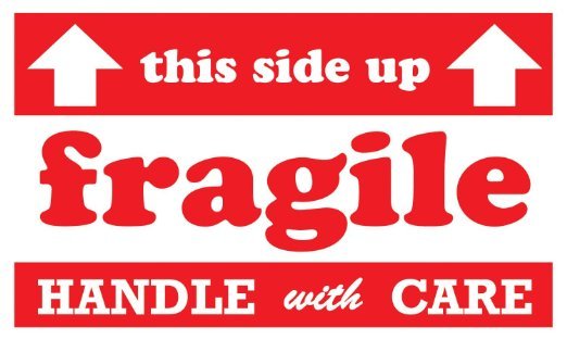 Shipping Care Instructions Sticker