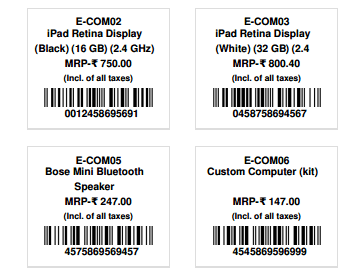 Toshiba Product Label