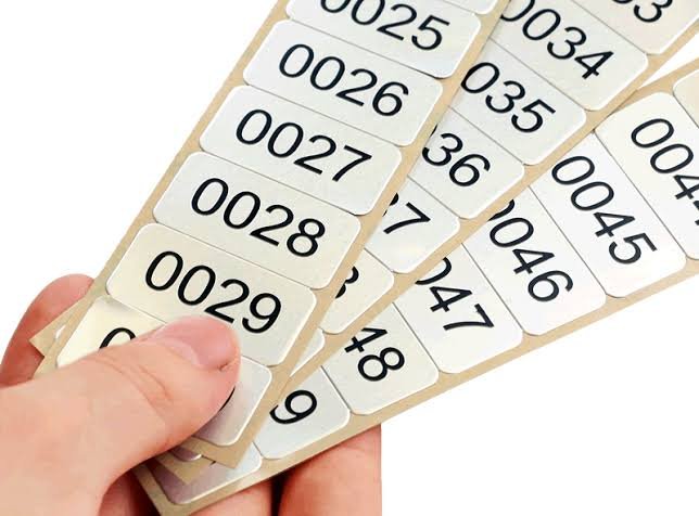 Toshiba Numbering Label