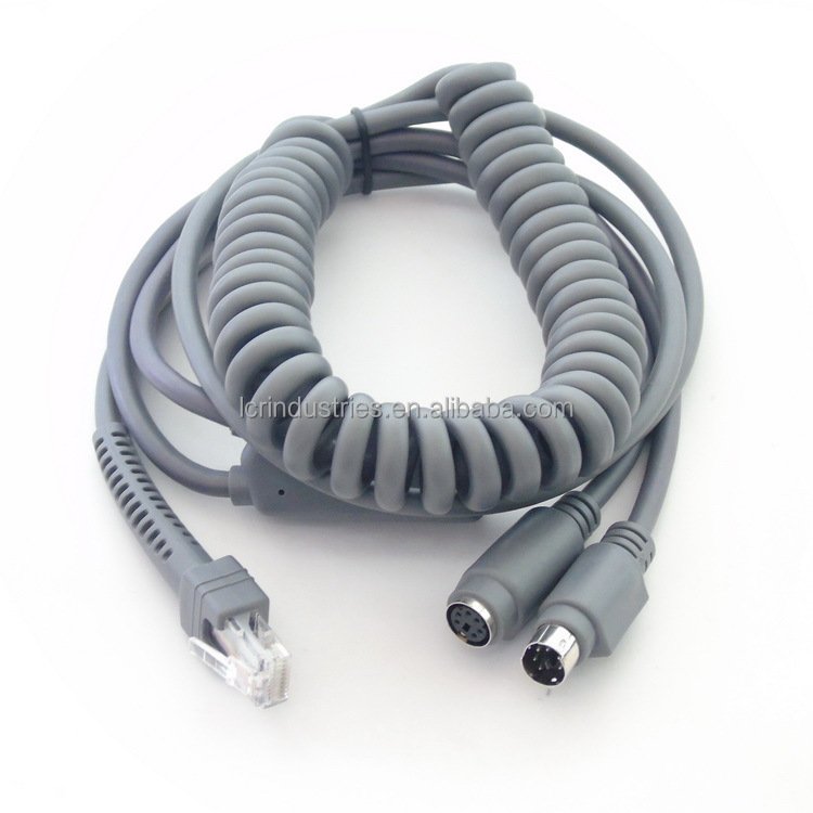 Serial RS232 Coiled Cable, DB9 (F), 9.5ft