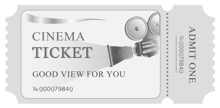 MYNDS Brand Retro Vintage Movie Tickets 